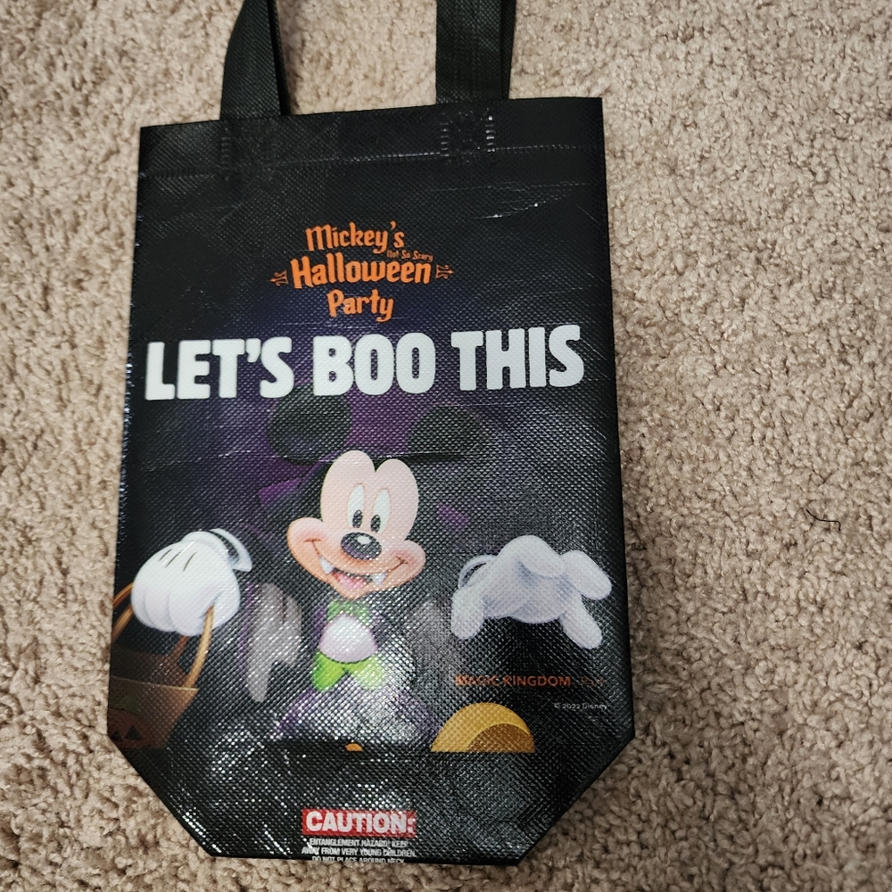 DISNEY MICKEYS NOT SO SCARY HALLOWEEN PARTY 50TH ANN. "LETS BOO THIS" TOTE BAG